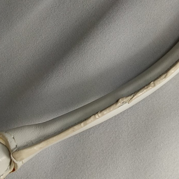 Coach Stripe and White Leather Bag - Picture 10 of 10